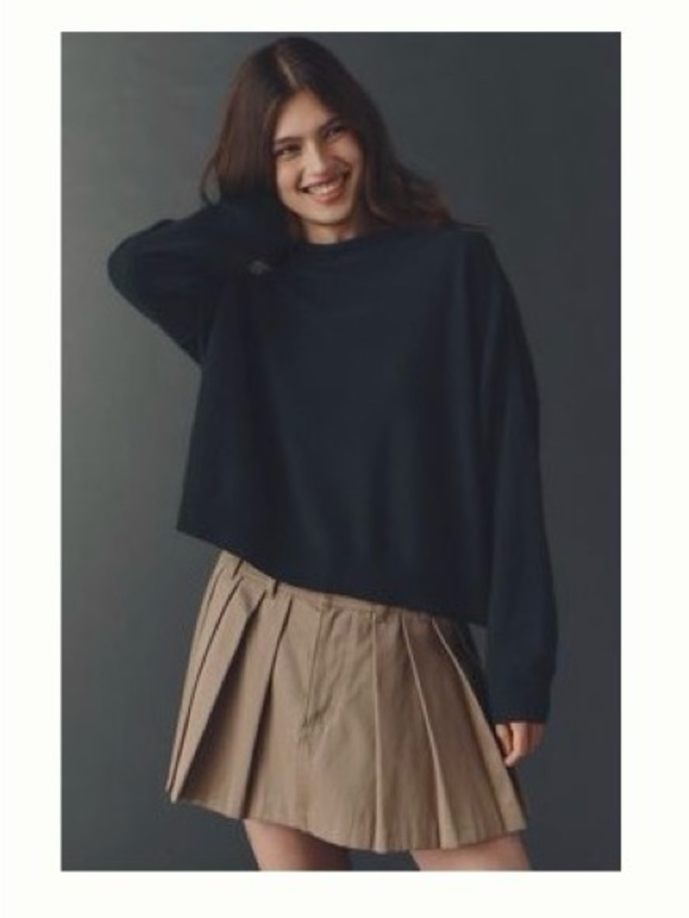 Pilcro Alani 100% Cashmere Mock-Neck Sweater